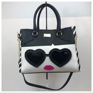 Luv Betsey by Betsey Johnson Satchel Black & White
